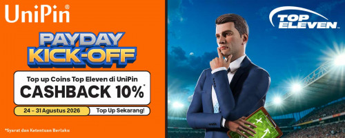 Payday Kick-Off: Saatnya Perkuat Skuad Top Eleven dengan Cashback 10% di UniPin!